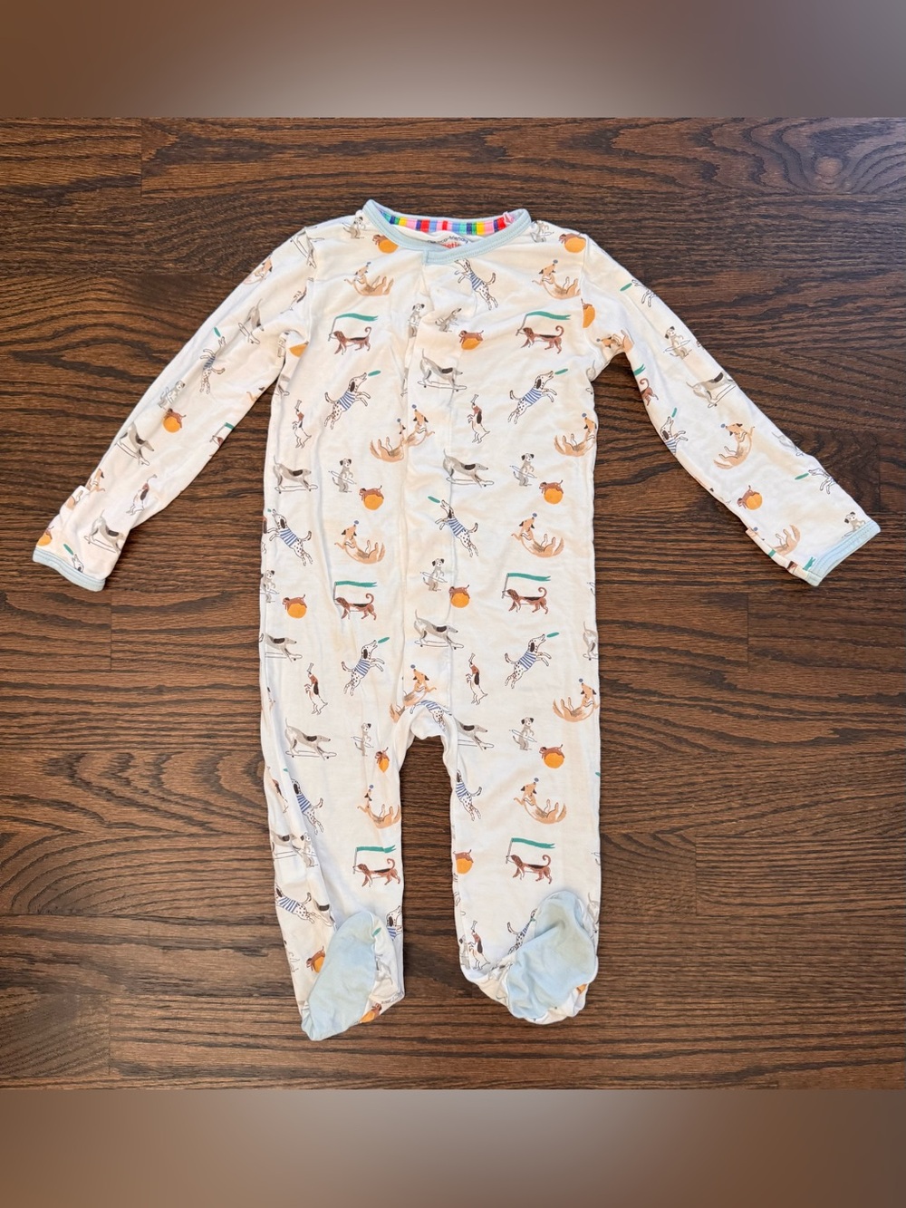 Magnetic Me Dog Print Footie 6-9 Months